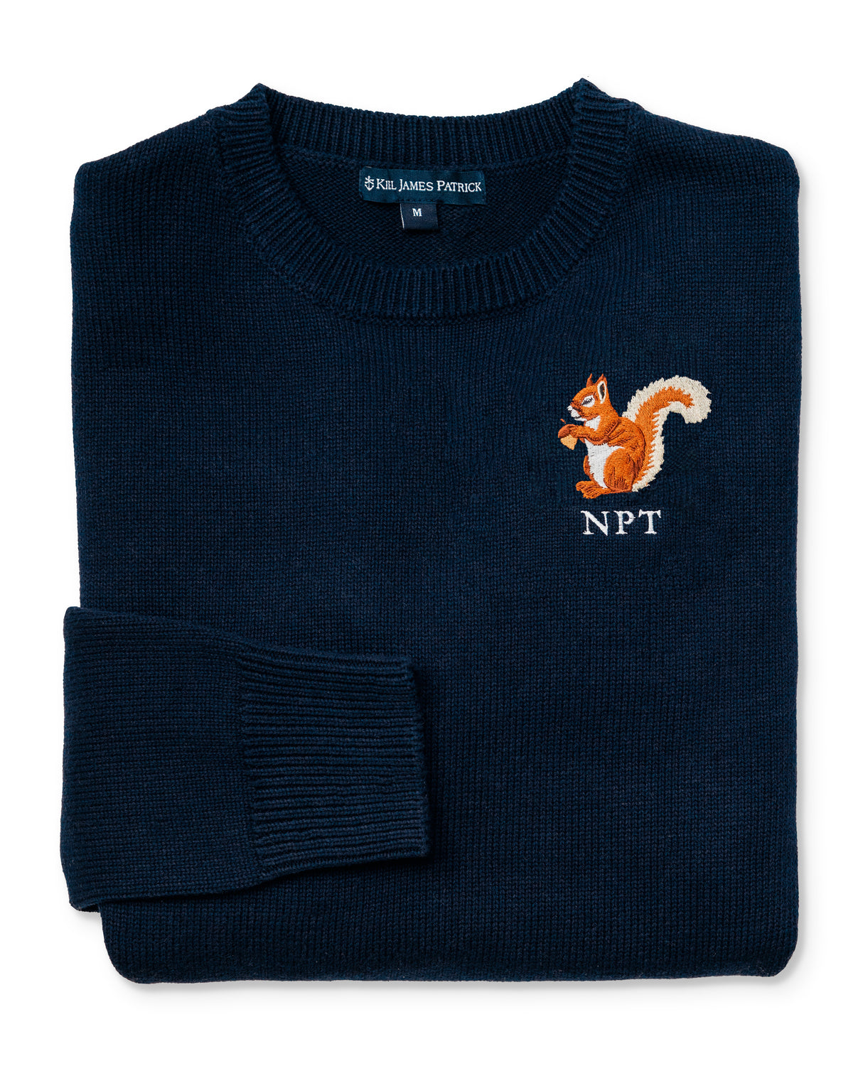 Woodland Squirrel Embroidered Monogram Sweater