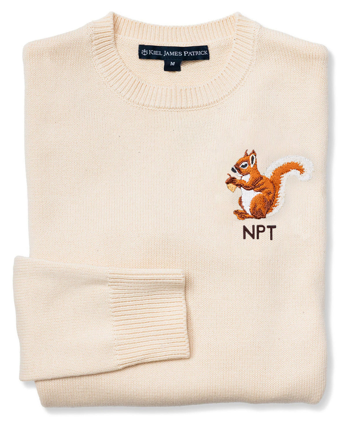 Woodland Squirrel Embroidered Monogram Sweater