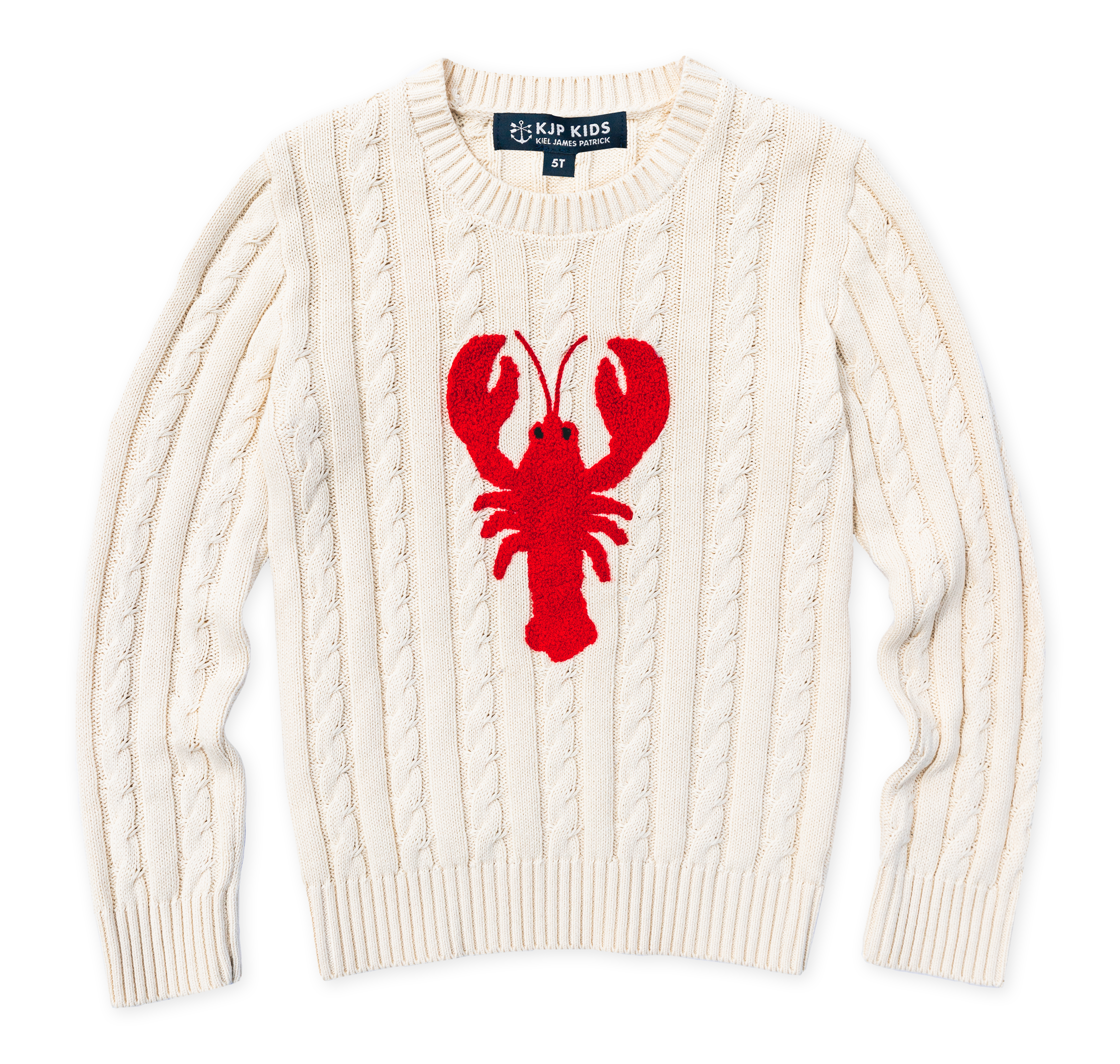 Lobster Cable Knit Kids Sweater