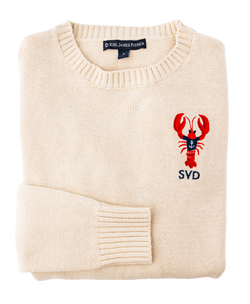 Nautical Lobster Monogram Sweater- Women's