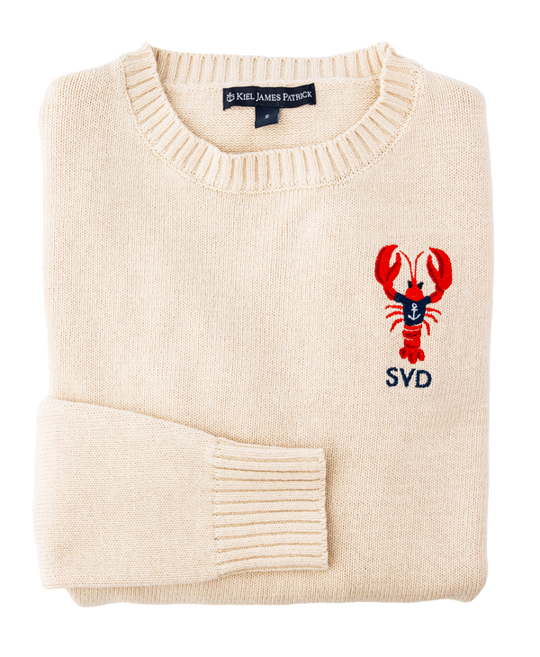 Nautical Lobster Monogram Sweater