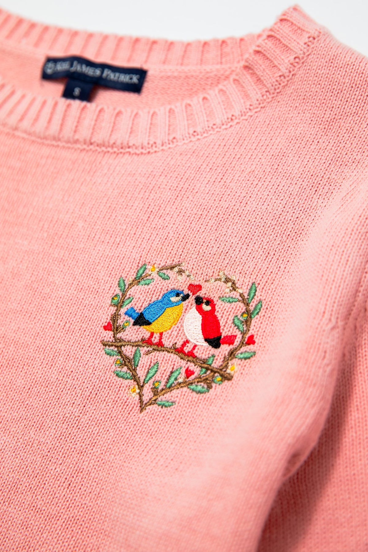 Lovebirds Embroidered Sweater