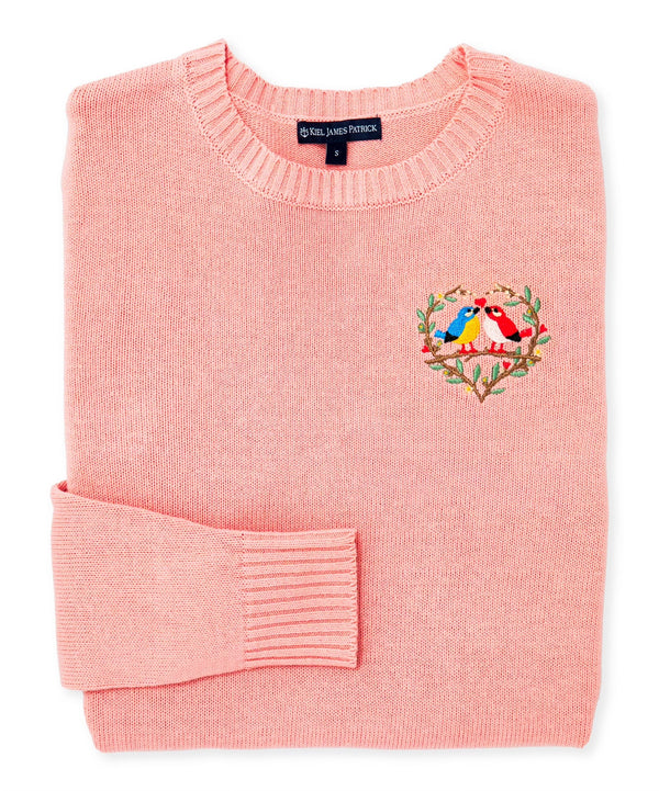 Lovebirds Embroidered Sweater