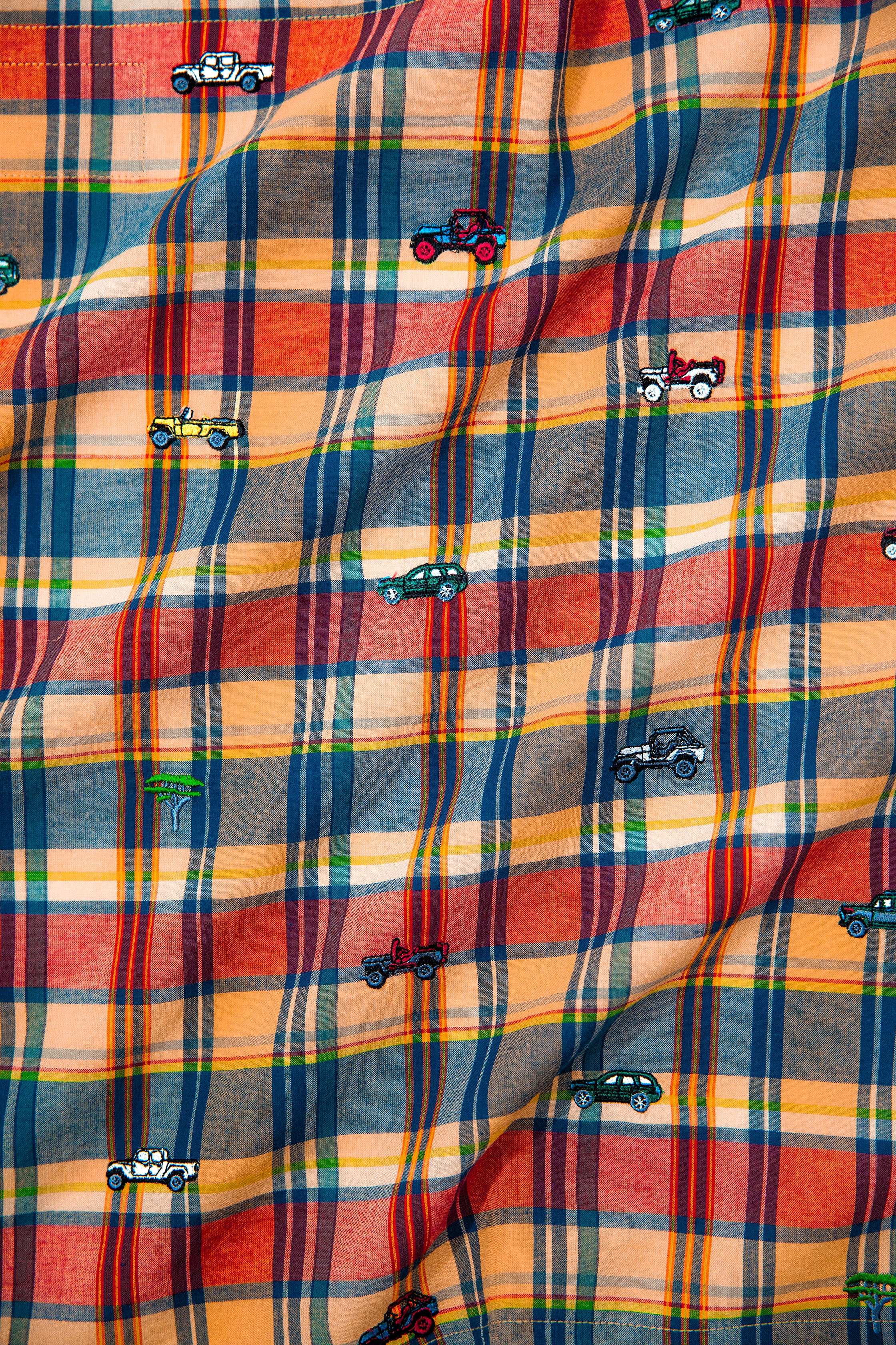 Jeep® x KJP Embroidered Madras Drawstring Shorts