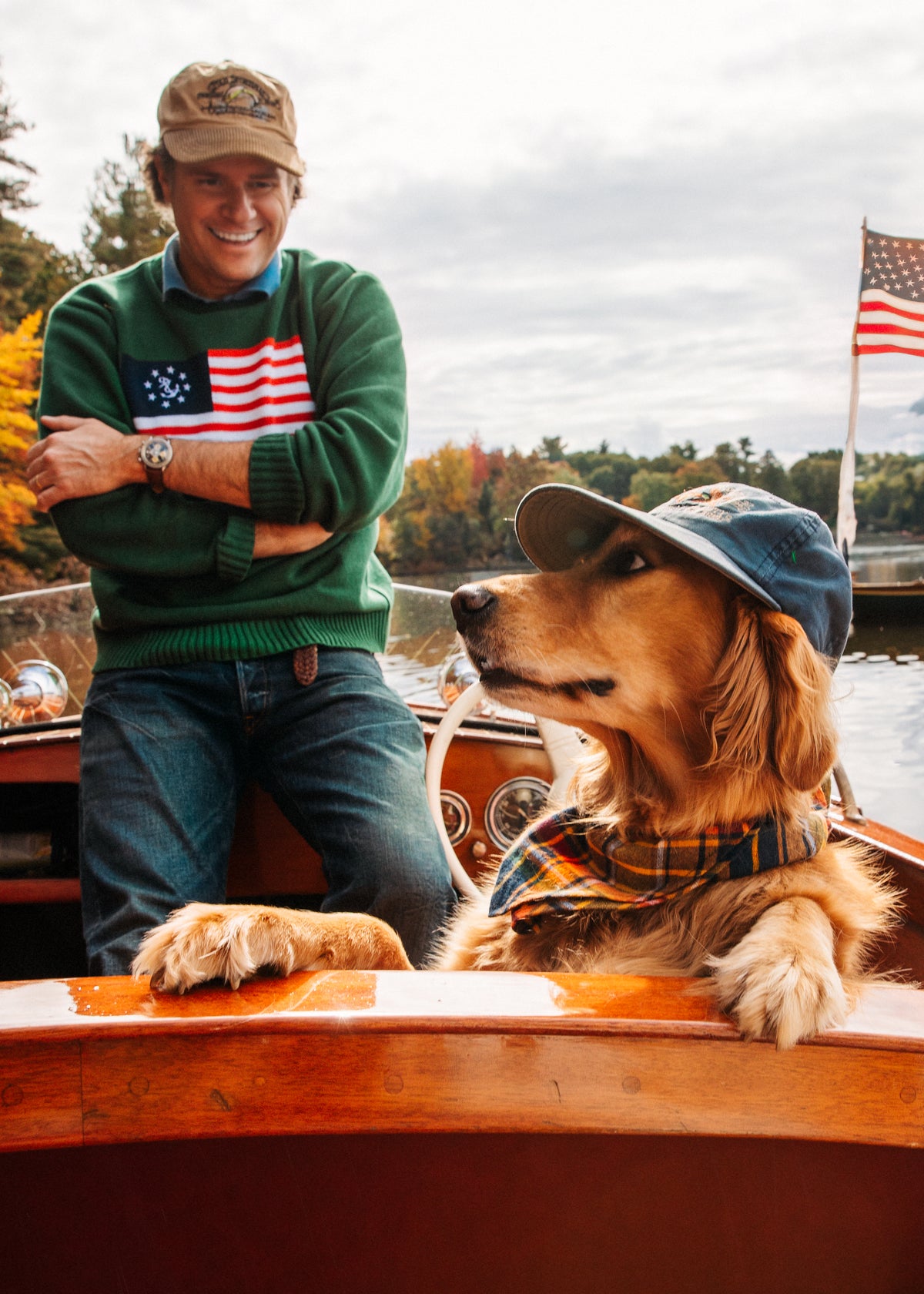 American Yacht Flag Sweater in Green