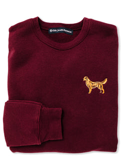 KJP The American Golden Retriever Embroidered Sweatshirt in Maroon