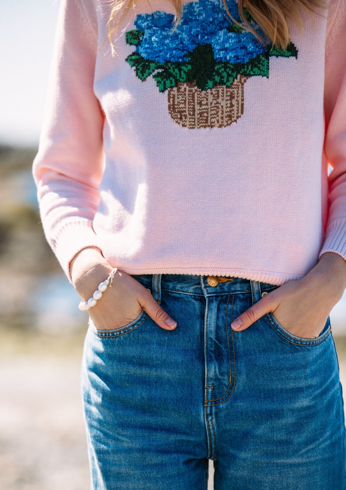 Hydrangea Basket Sweater