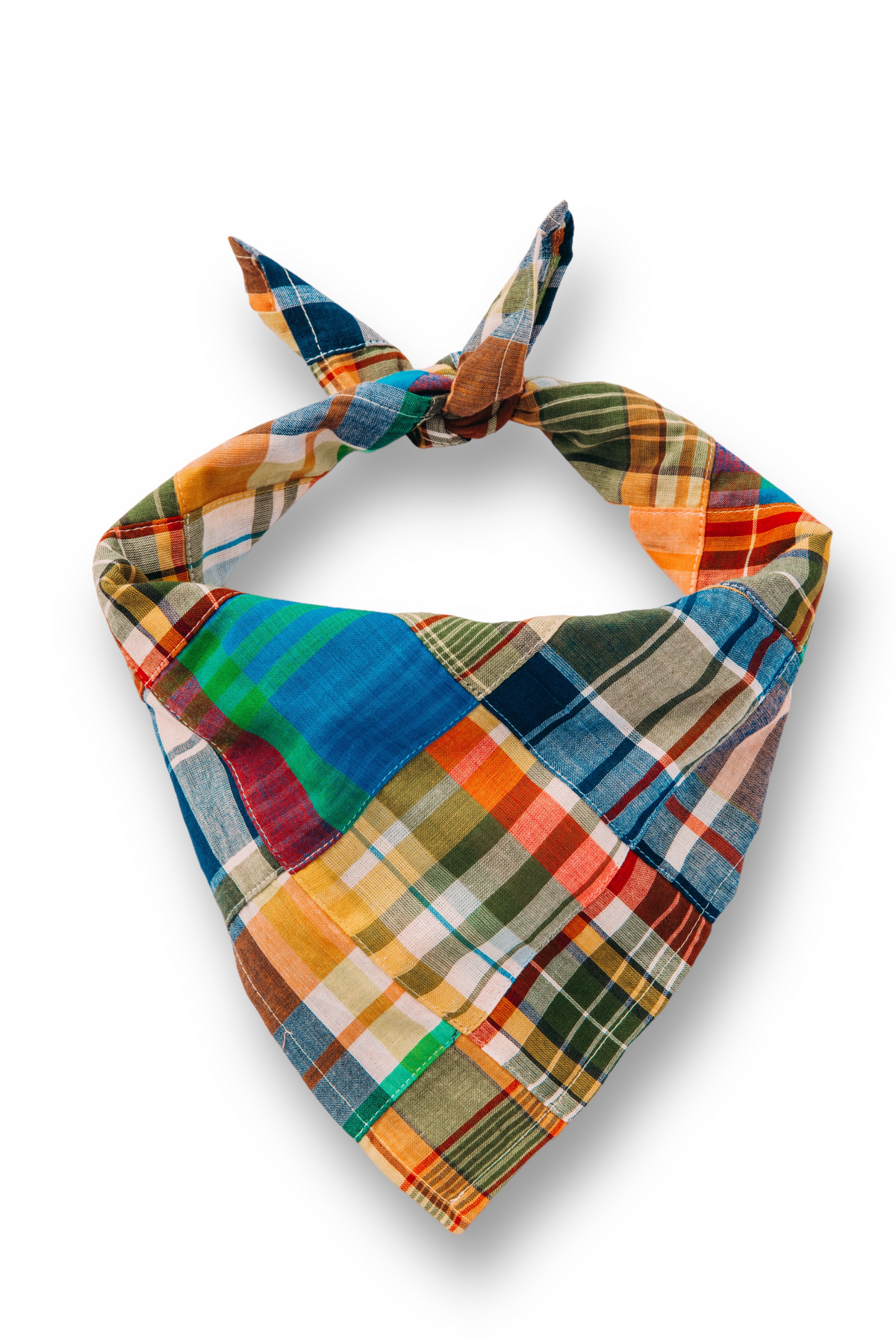 Montauk Patchwork Madras Dog Bandana