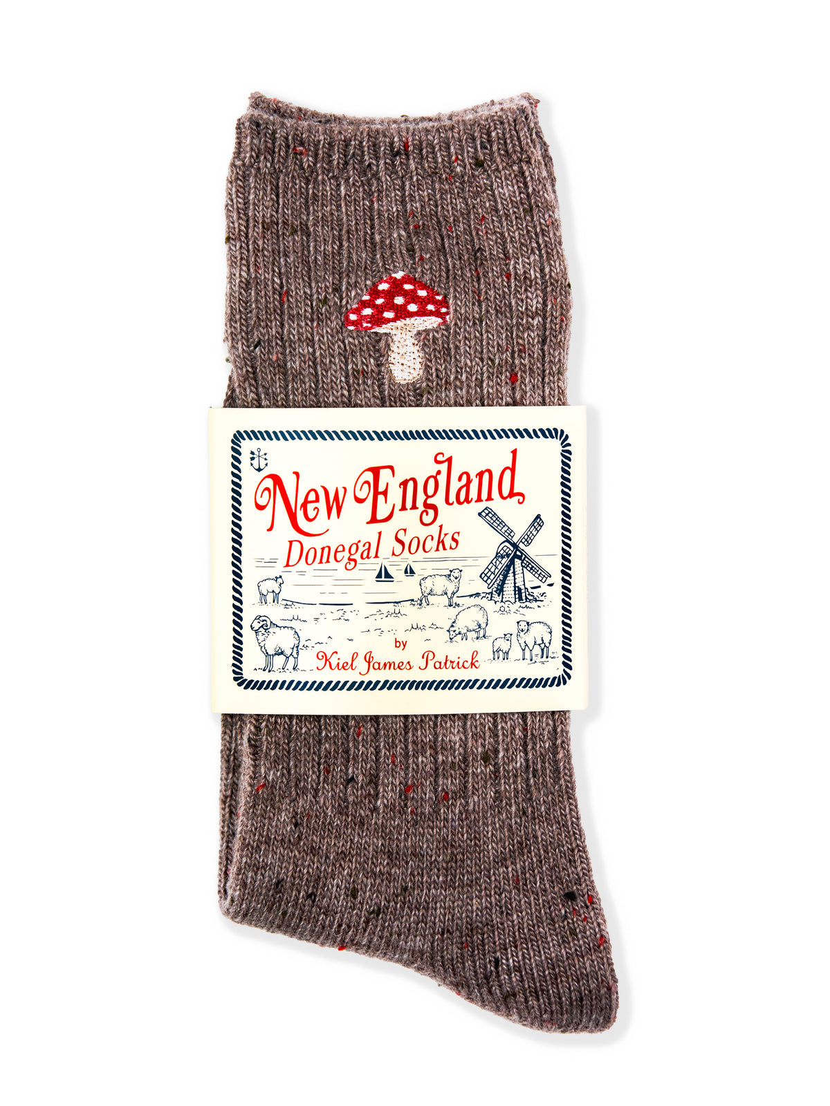 Mushroom Donegal Socks