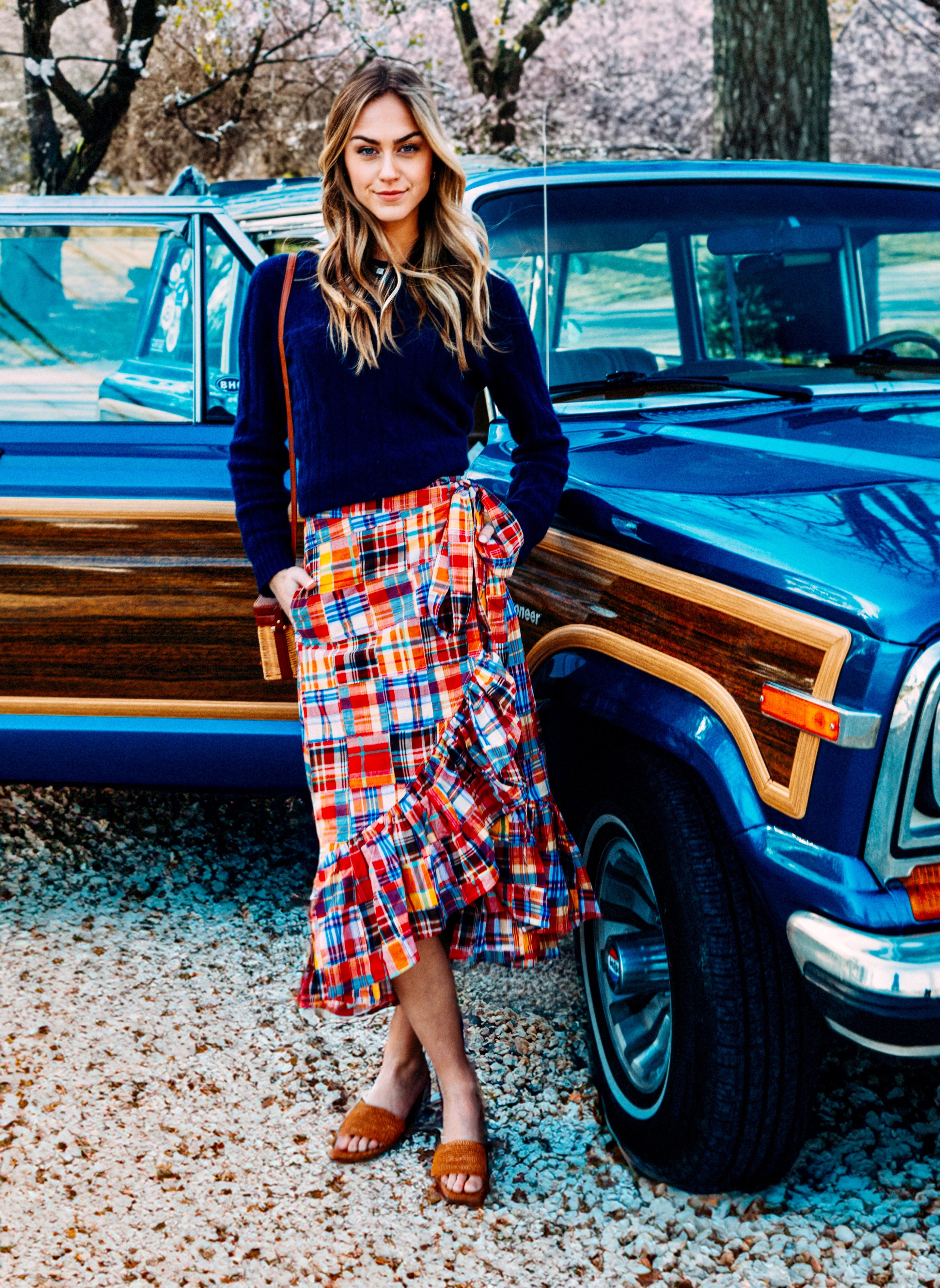Nantucket Soirée Patchwork Madras Skirt
