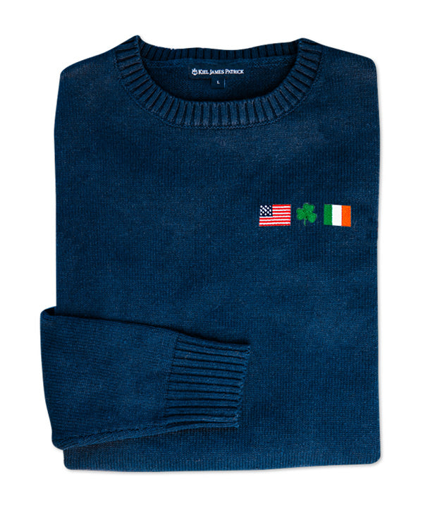Irish American Embroidered Monogram Sweater - Men's