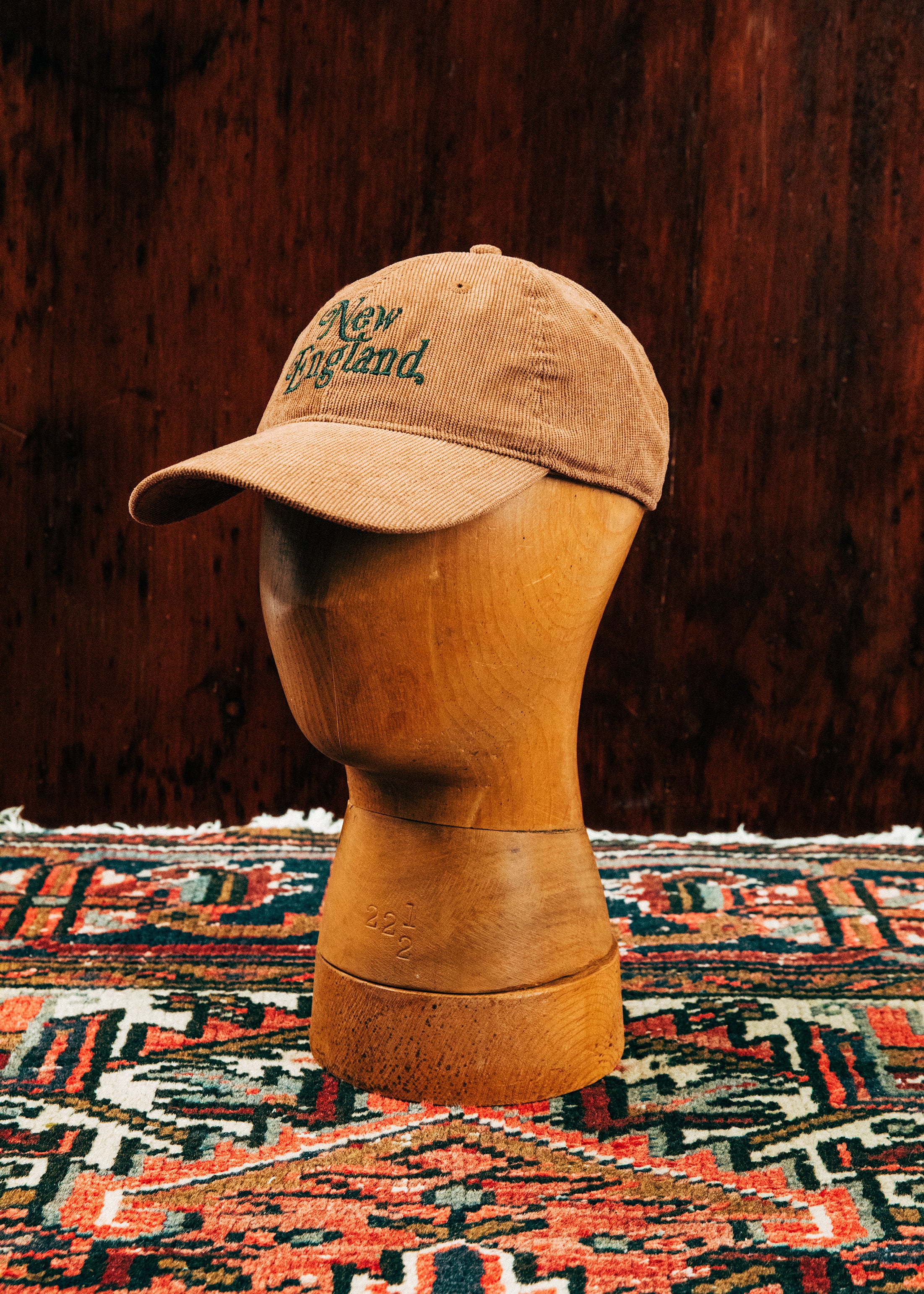 New England Classic Corduroy Hat in Tan
