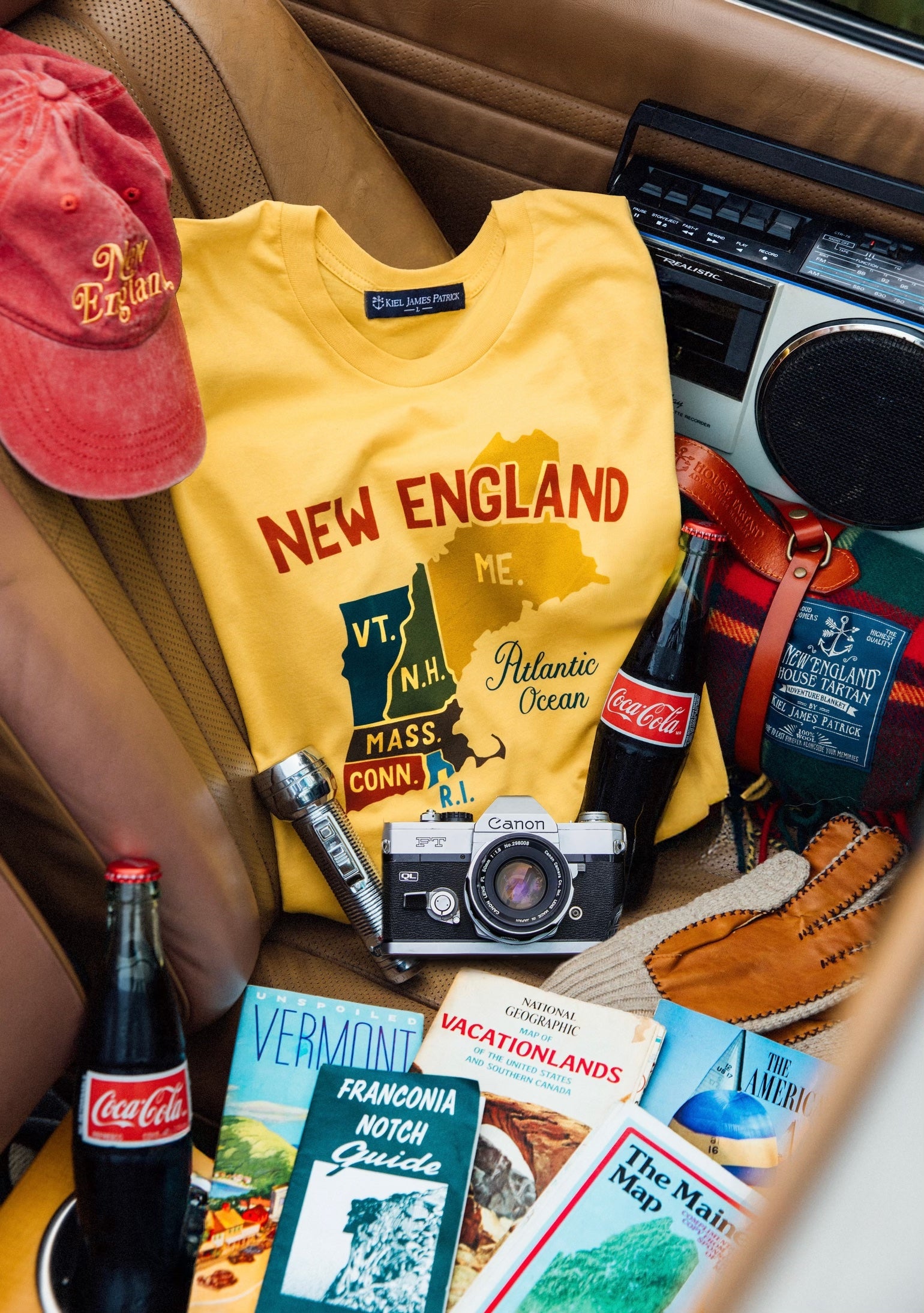 New England Map Graphic T-Shirt