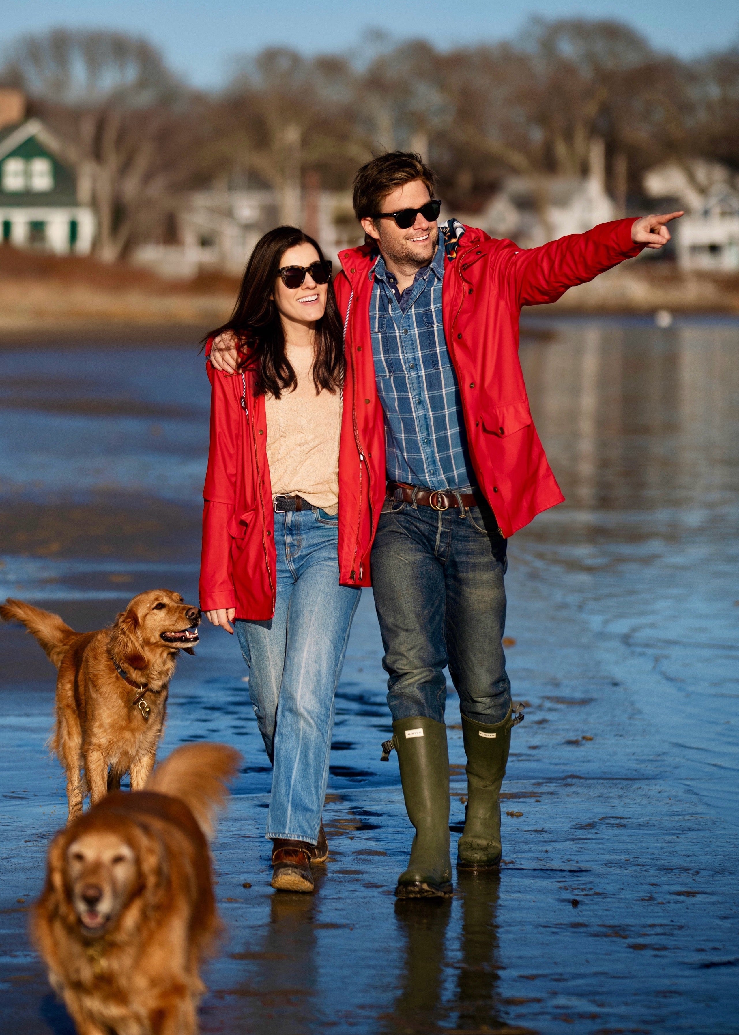 KJP Men's New England Mariner Waterproof Fisherman Raincoat in Red