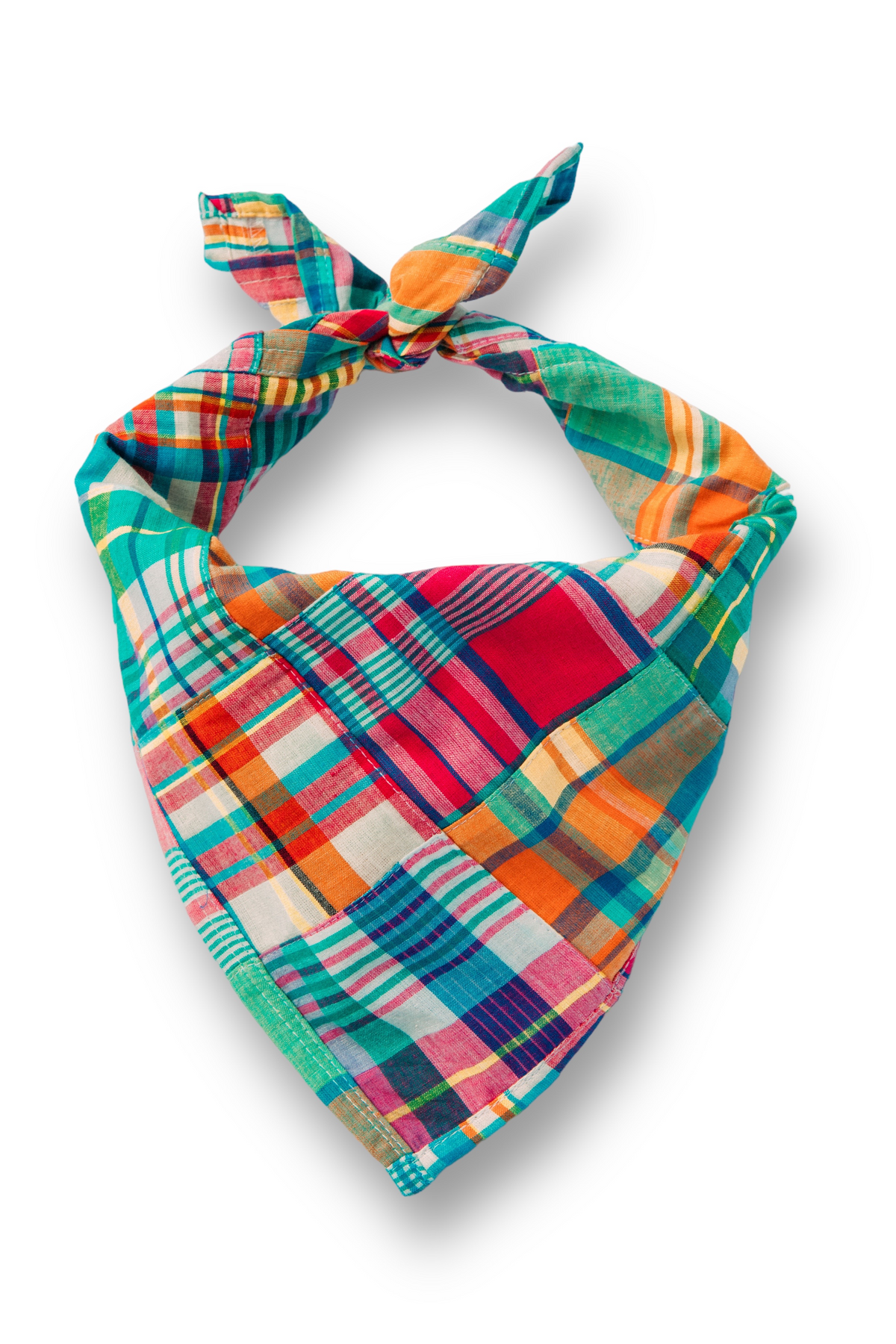 Newport Patchwork Madras Dog Bandana