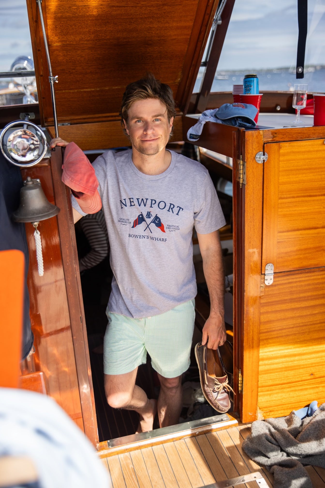 Newport Bowen's Wharf Flag Graphic T-Shirt