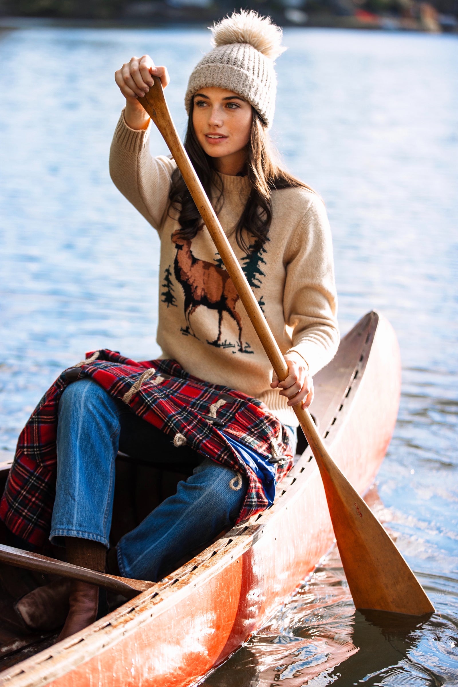 KJP Women's North Woods Deer Crewneck Sweater – Kiel James Patrick