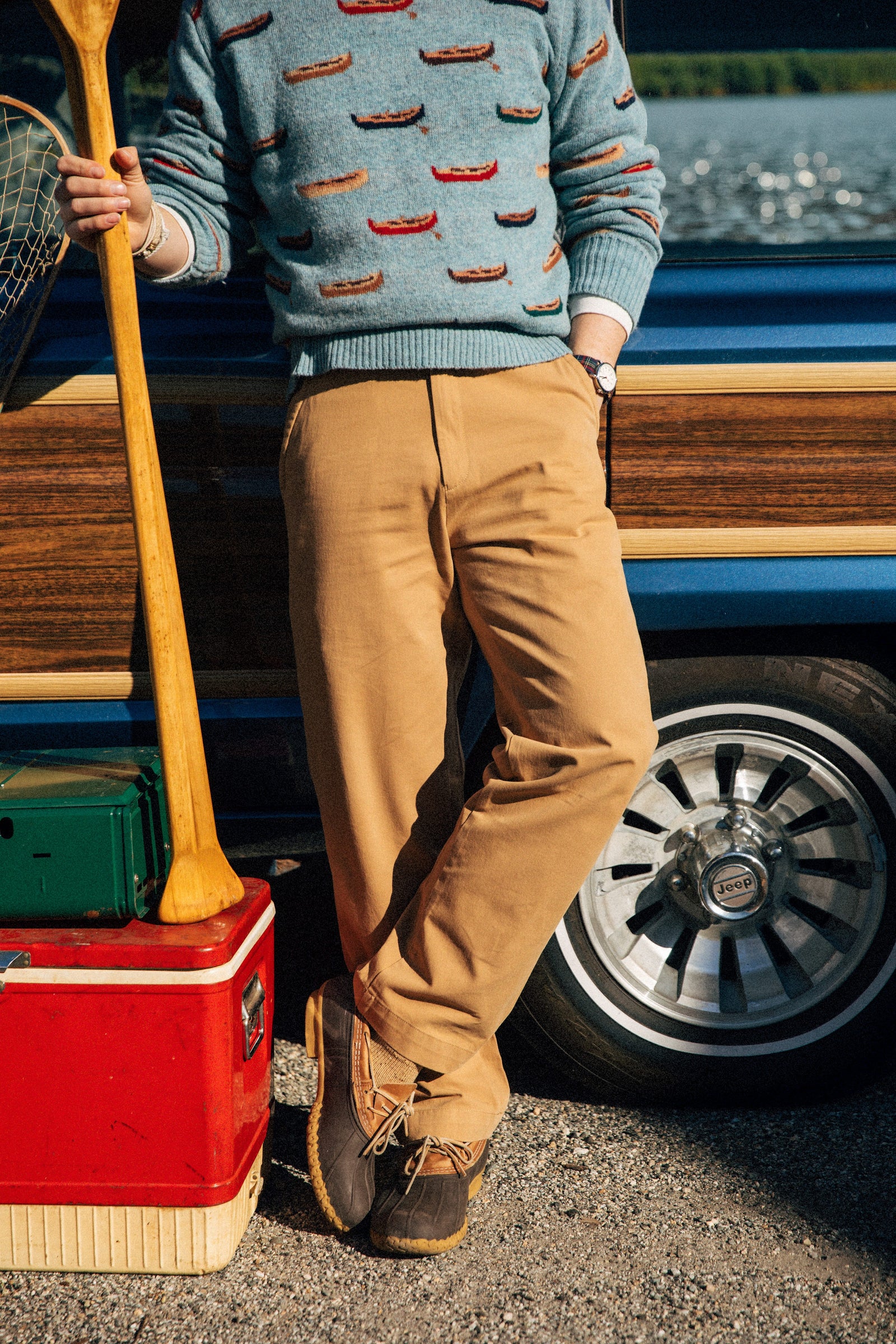 KJP Men's Northwoods Canoe Crewneck Wool Blend Sweater – Kiel