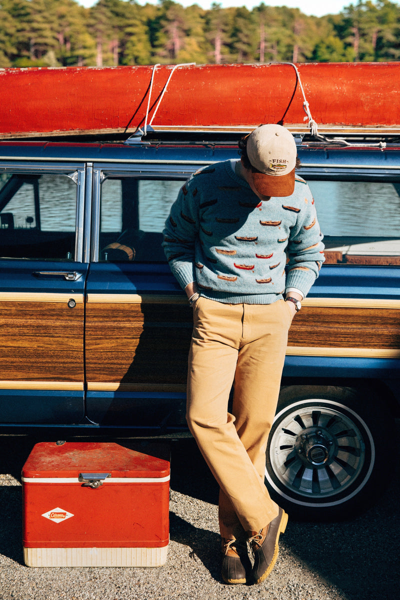 KJP Men's Northwoods Canoe Crewneck Wool Blend Sweater – Kiel
