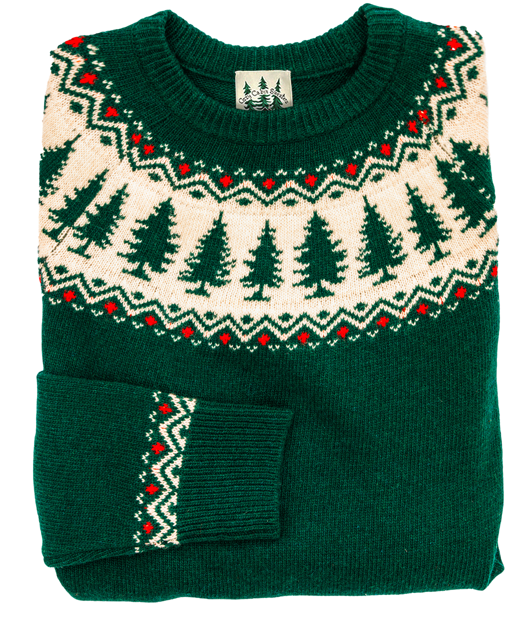 KJP Women's Northern Pine Fair Isle Crewneck Holiday Sweater