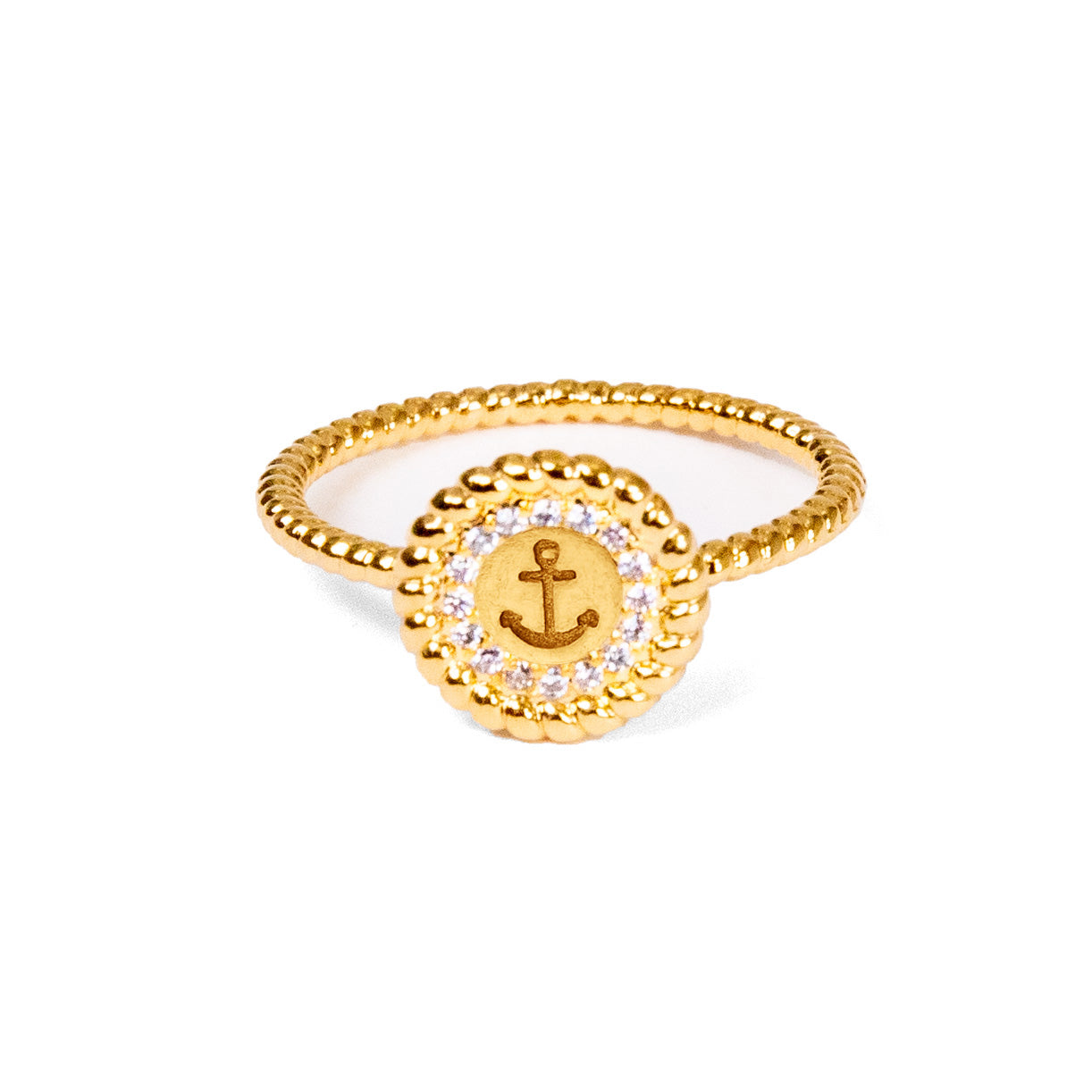 Ocean Anchor Ring in Gold