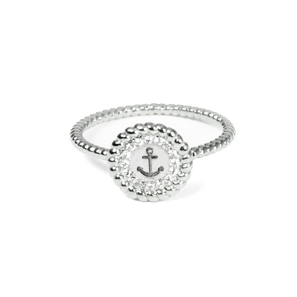 Ocean Anchor Ring- Silver