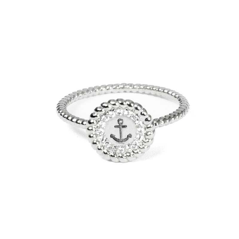 Ocean Anchor Ring- Silver