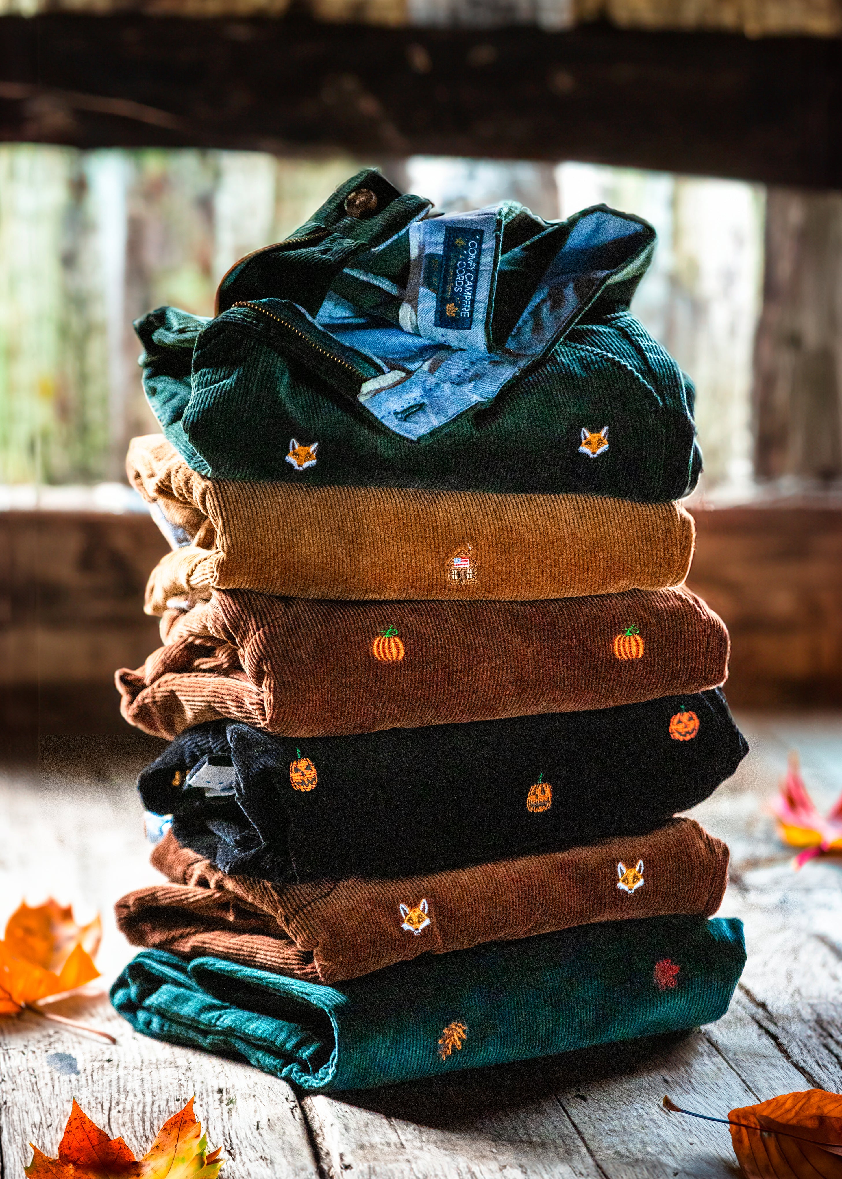 Jack-O-Lantern Corduroy Pants