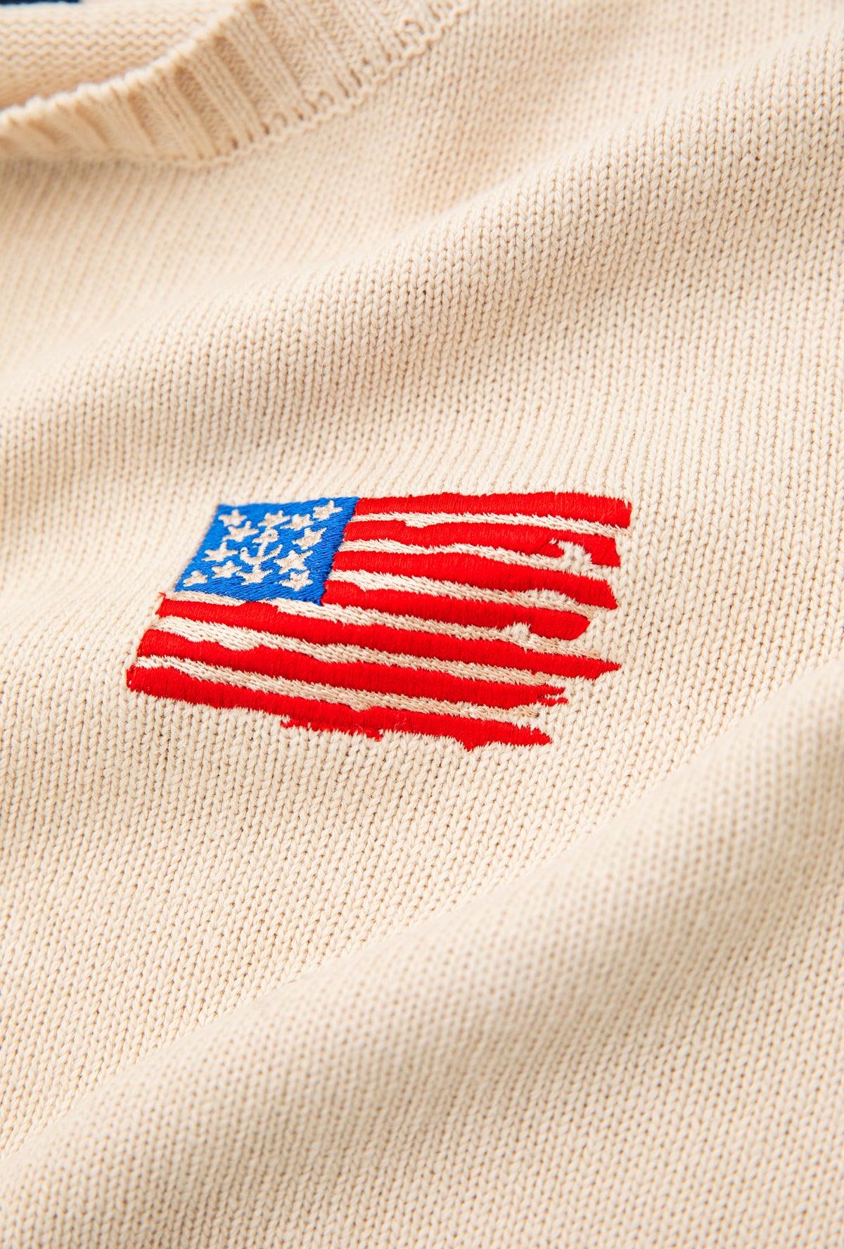 Old Glory Embroidered Sweater - Women's
