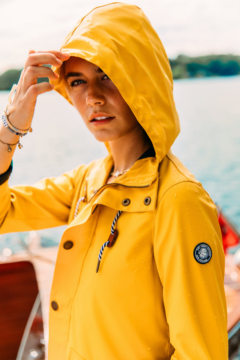 Old Salt Raincoat in Yellow - Women's