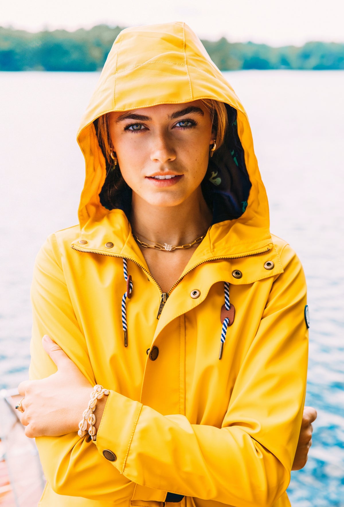Old Salt Raincoat in Yellow - Women's