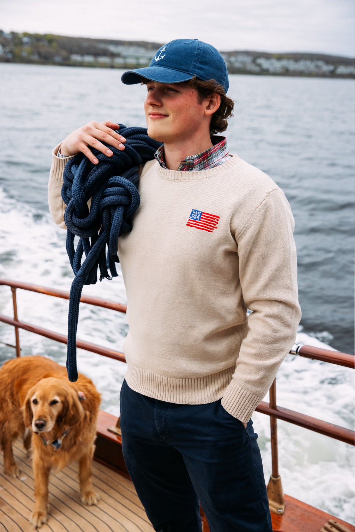KJP East Coast Anchor Embroidered Twill Ball Cap in Blue – Kiel