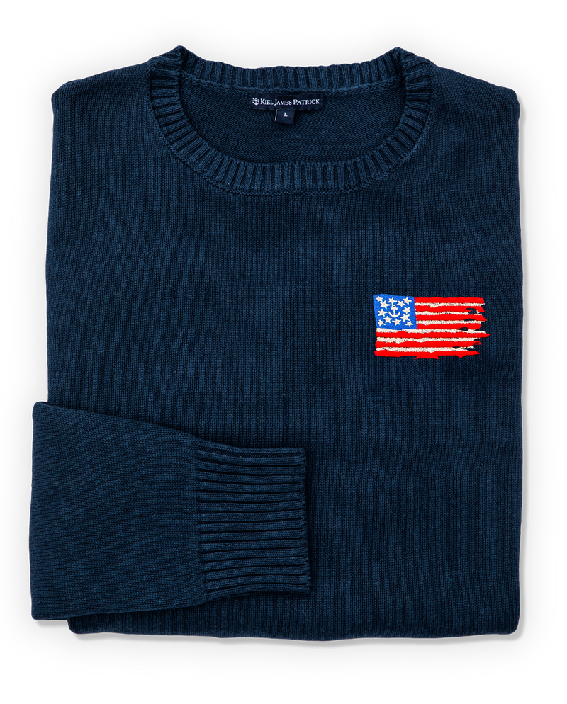 Old Glory Embroidered Sweater (Women's)