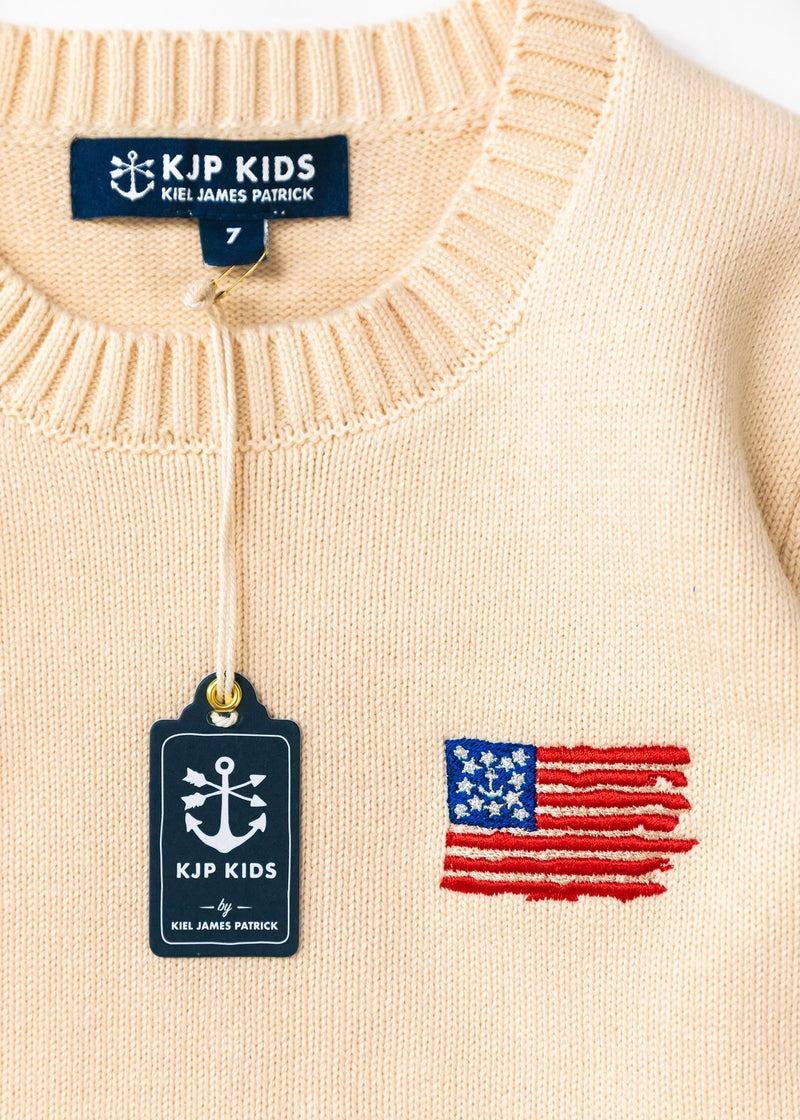 Old Glory Embroidered Kids Sweater