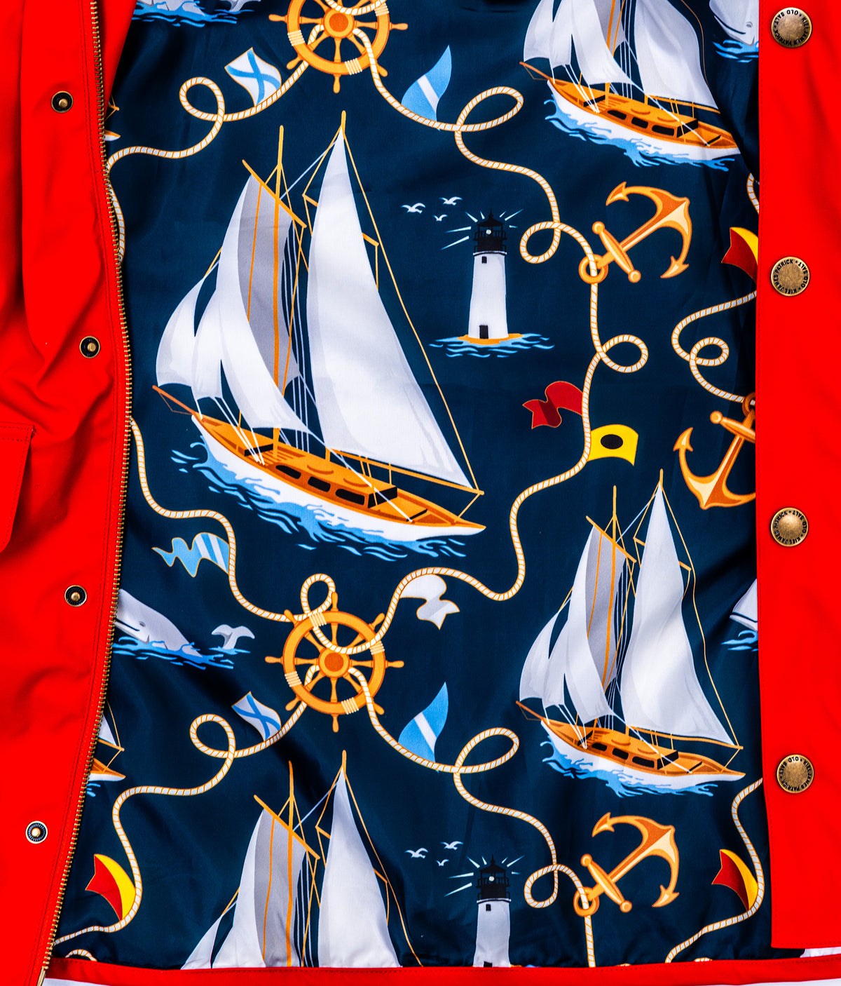 Old Salt Raincoat in Red - Men's