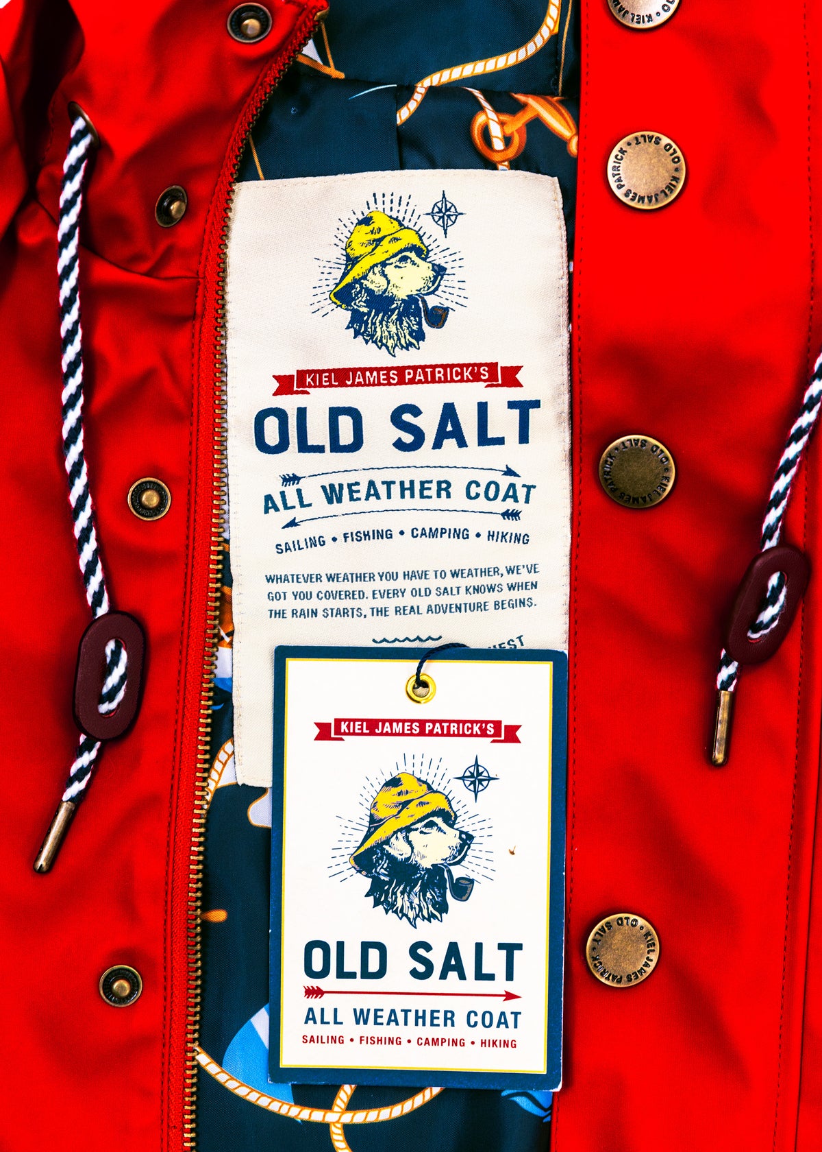 Old Salt Raincoat in Red - Men's