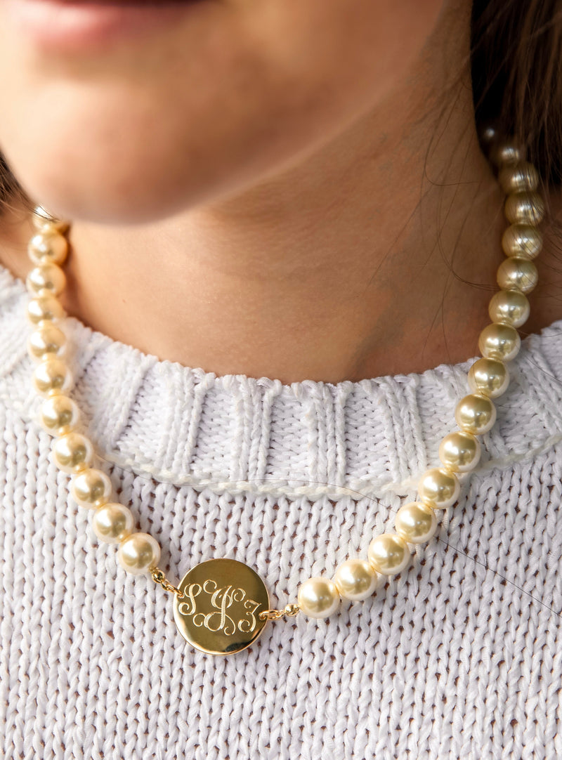 Pearl Monogram Necklace--Class of 2024