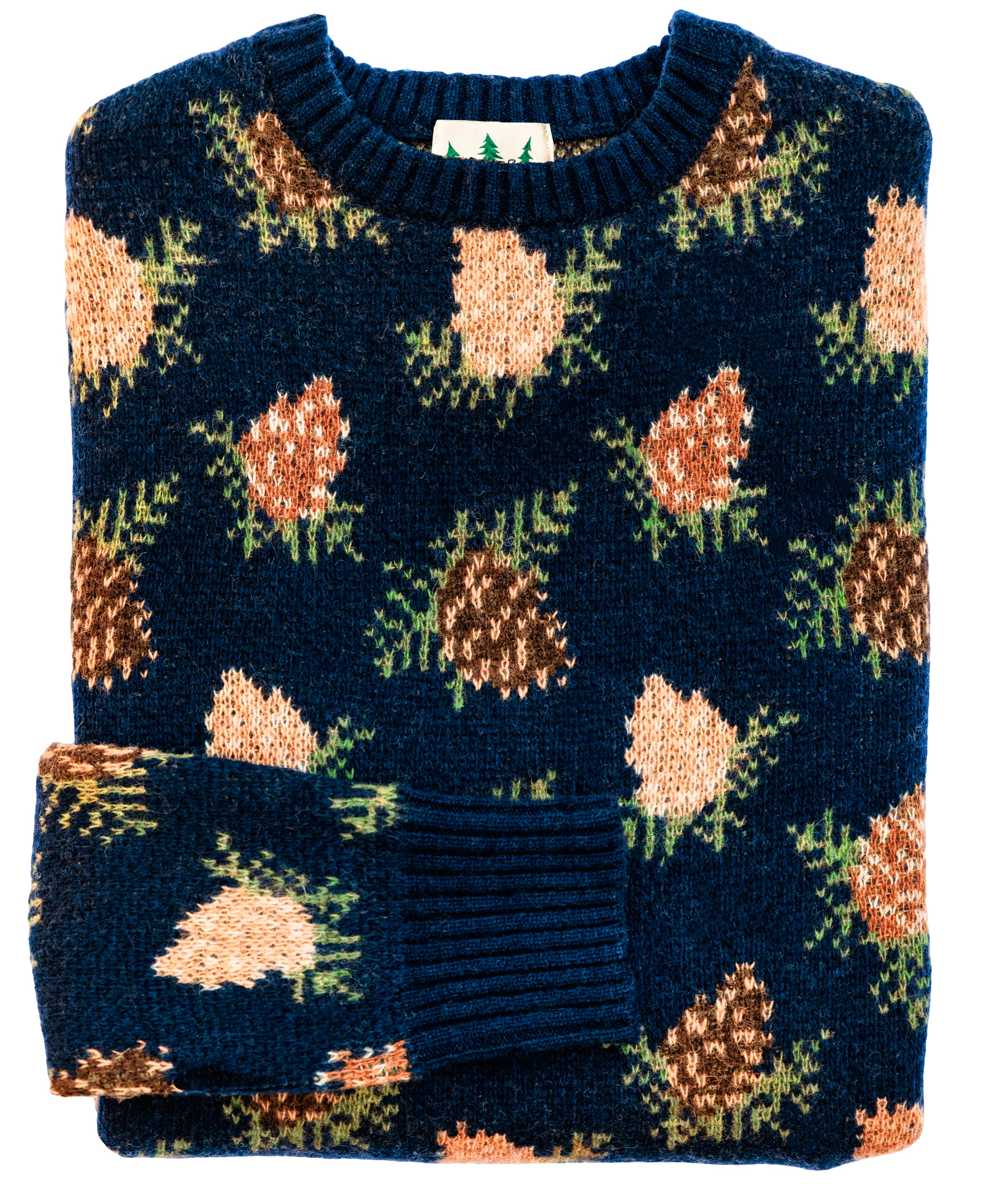 Woodland Pine Sweater in Navy
