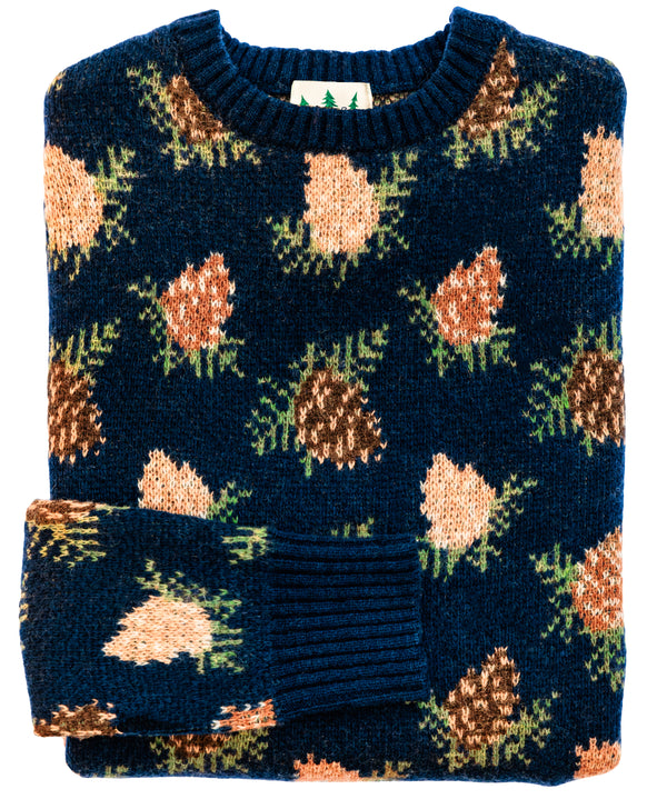 Woodland Pine Sweater- Navy