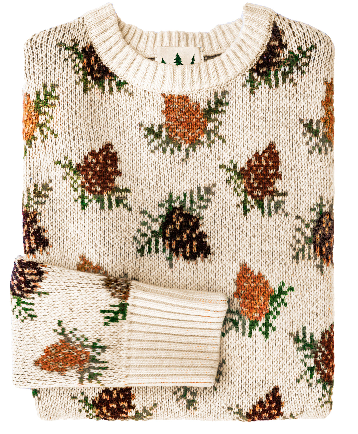 Woodland Pine Sweater in Cream