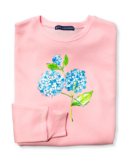 Hydrangea Bloom Sweatshirt- Pink