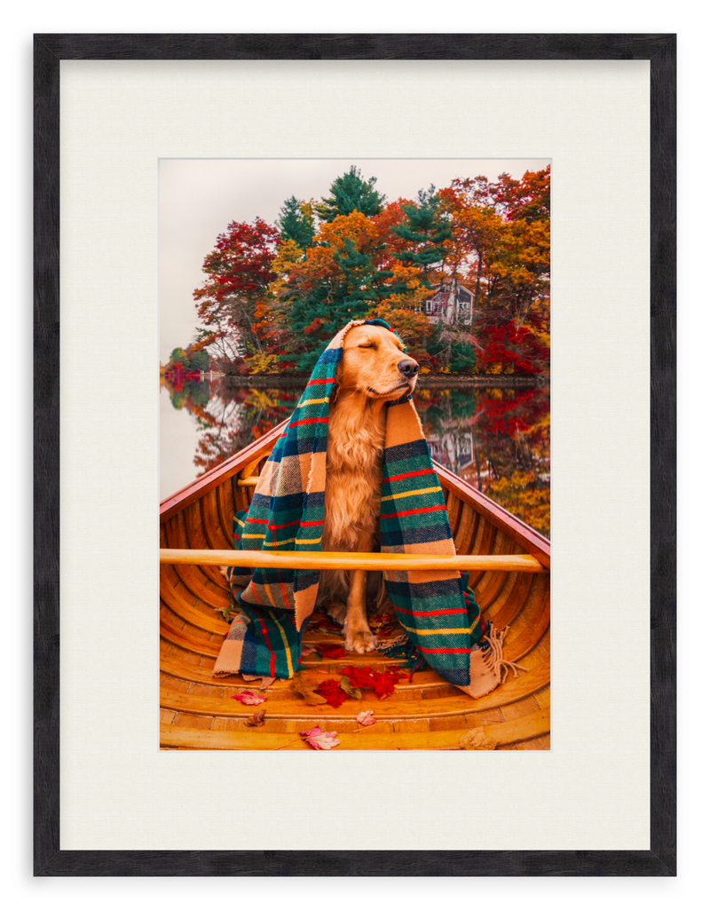 Autumn Paddle Framed Art Print