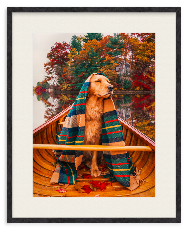 Autumn Paddle Framed Art Print