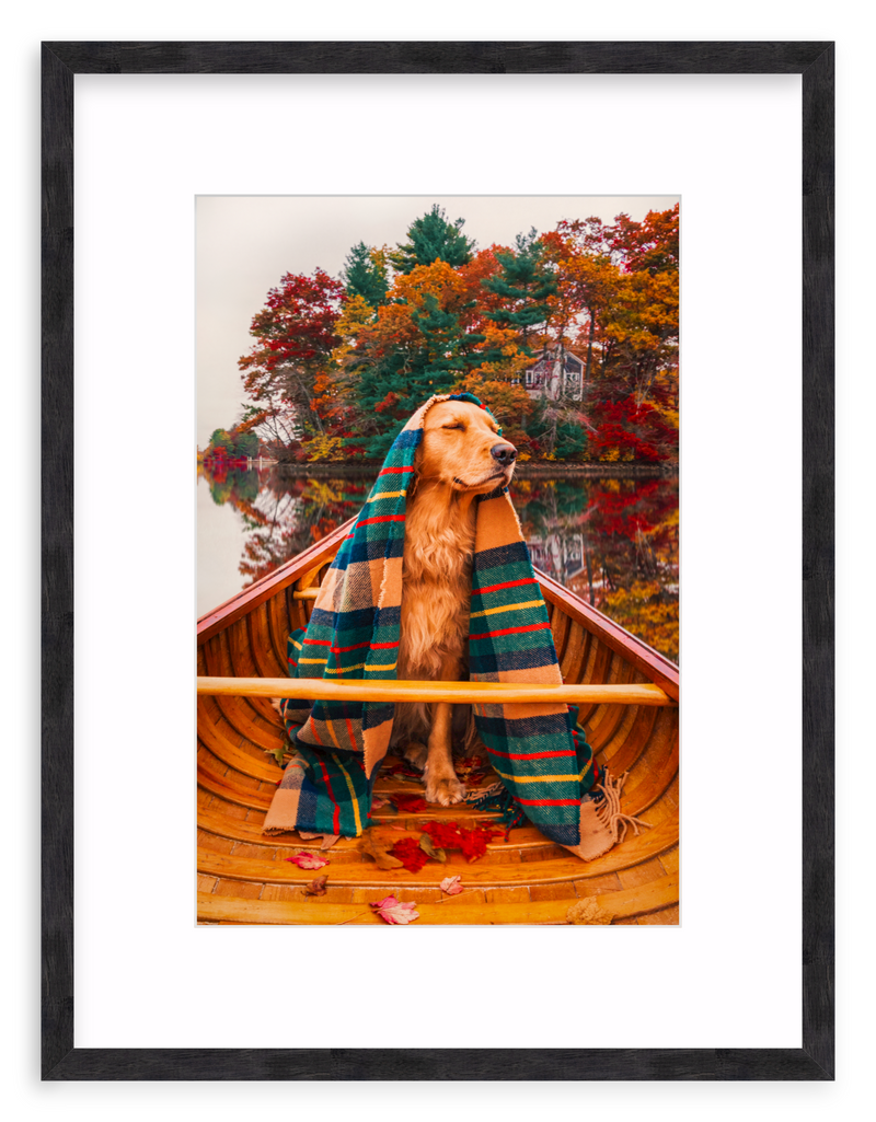 Autumn Paddle Framed Art Print