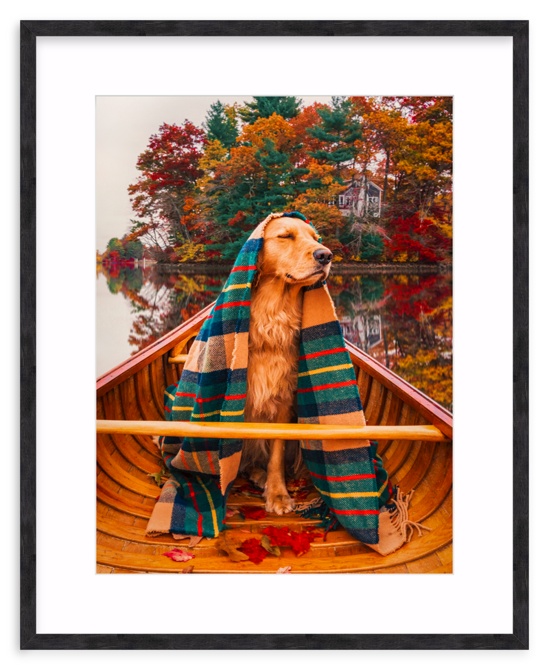 Autumn Paddle Framed Art Print