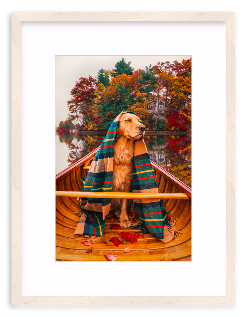 Autumn Paddle Framed Art Print
