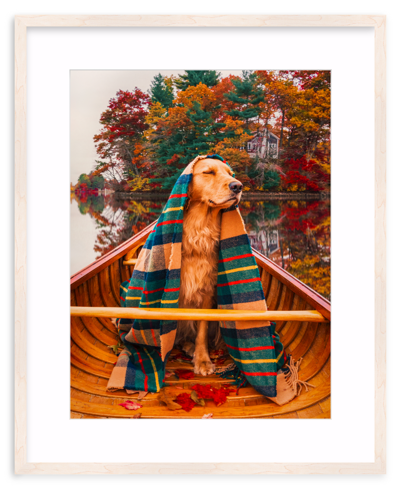 Autumn Paddle Framed Art Print