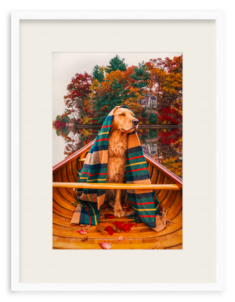 Autumn Paddle Framed Art Print