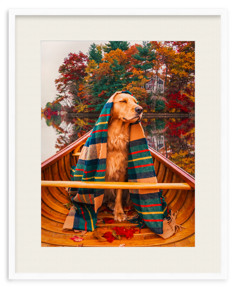Autumn Paddle Framed Art Print