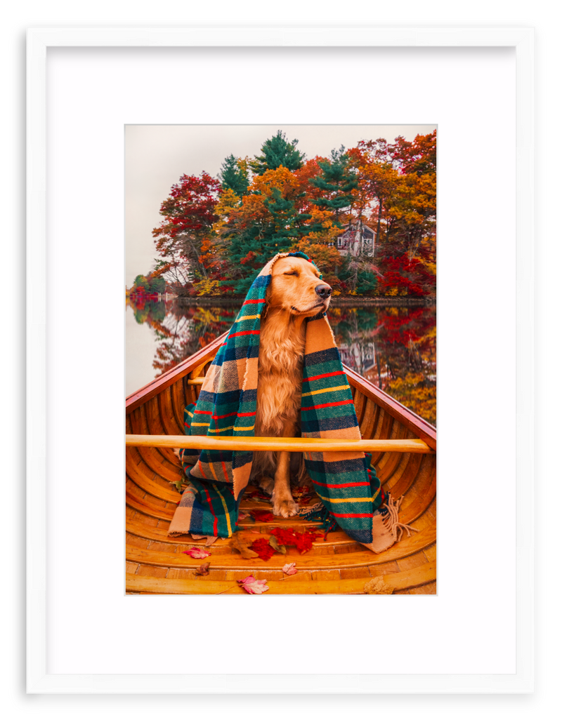 Autumn Paddle Framed Art Print